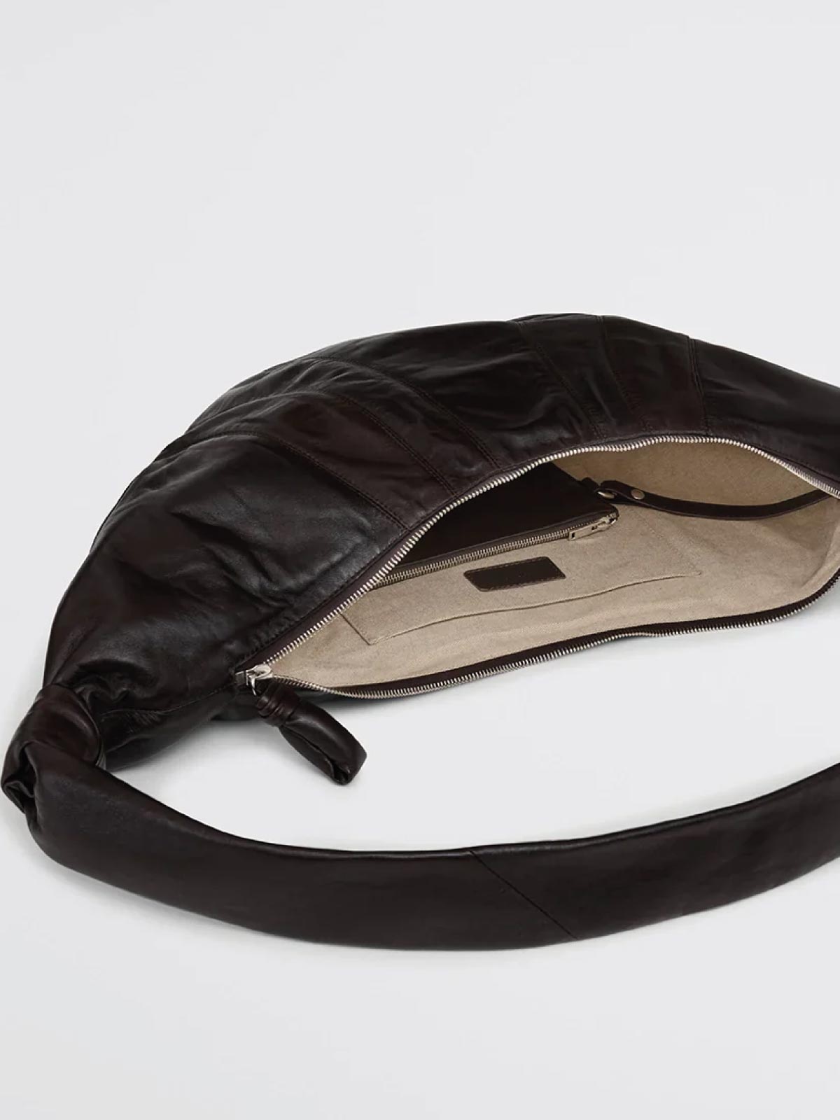 Large croissant bag brown LEMAIRE