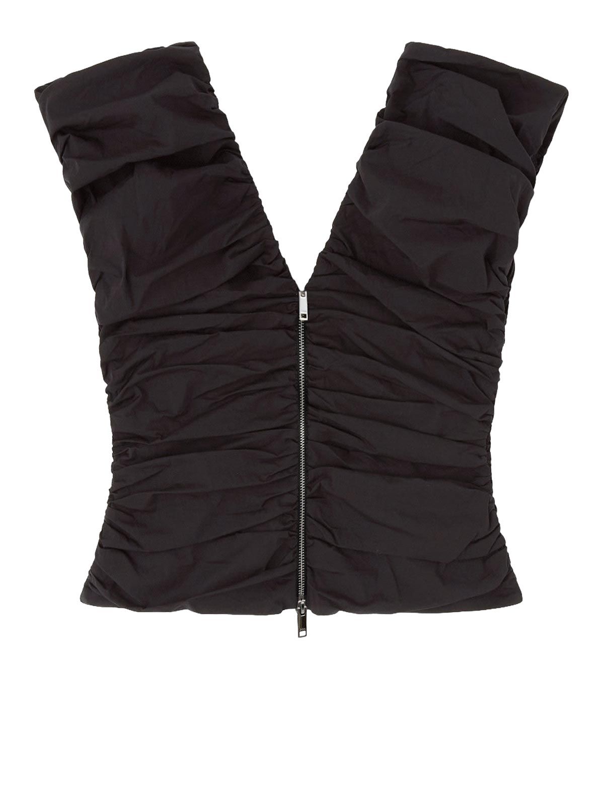 Ruched top black