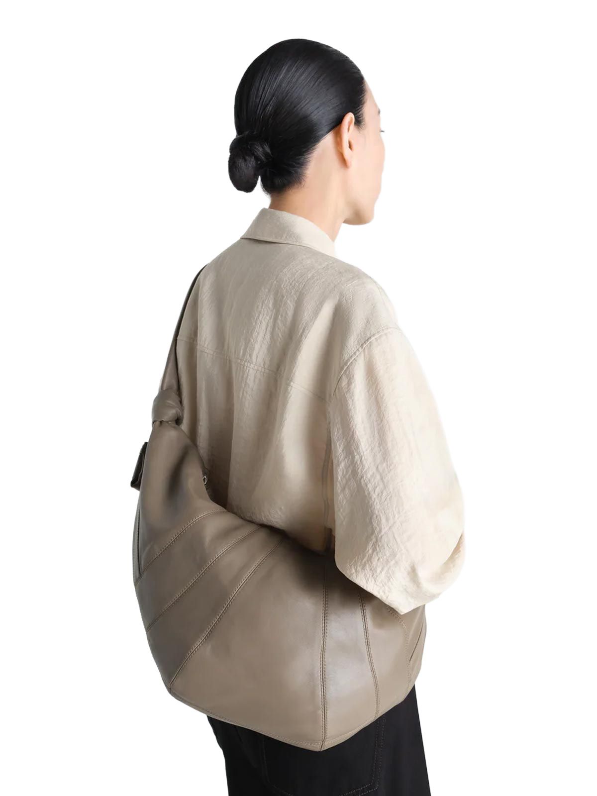 Borsa croissant grande khaki LEMAIRE
