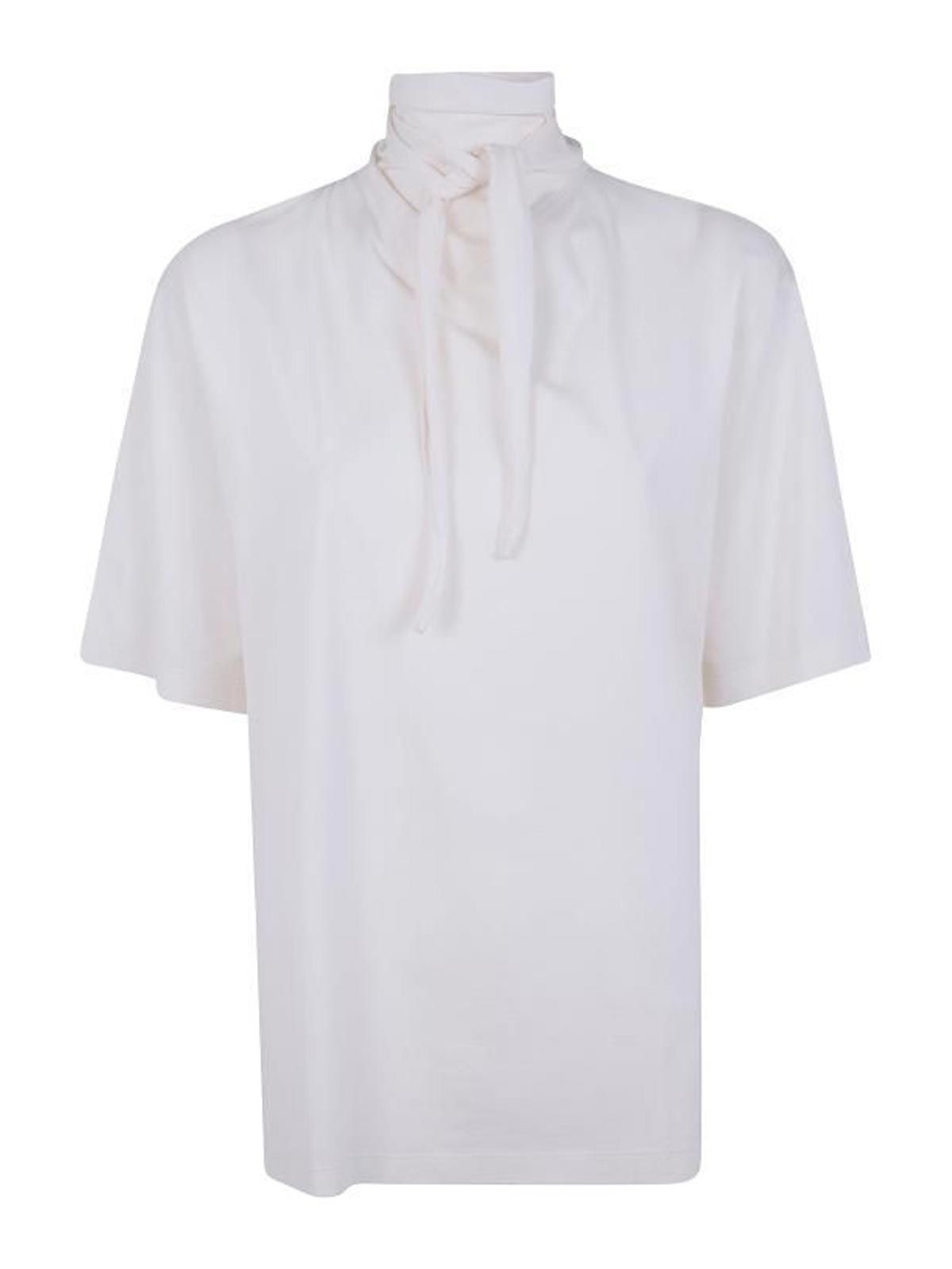 T-shirt con foulard bianca