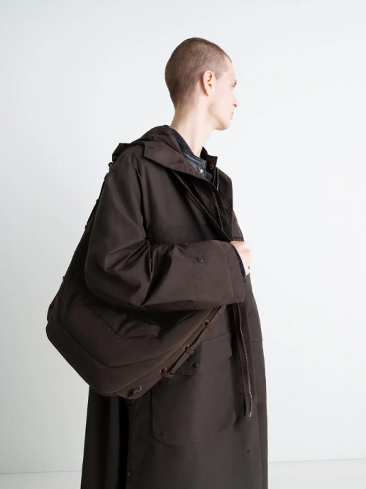 medium soft game bag marrone LEMAIRE