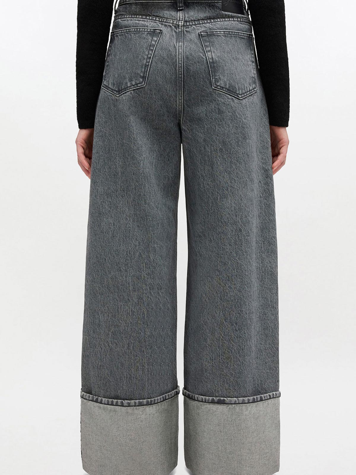 Rigid Denim Double Fly Baggy Jeans GANNI