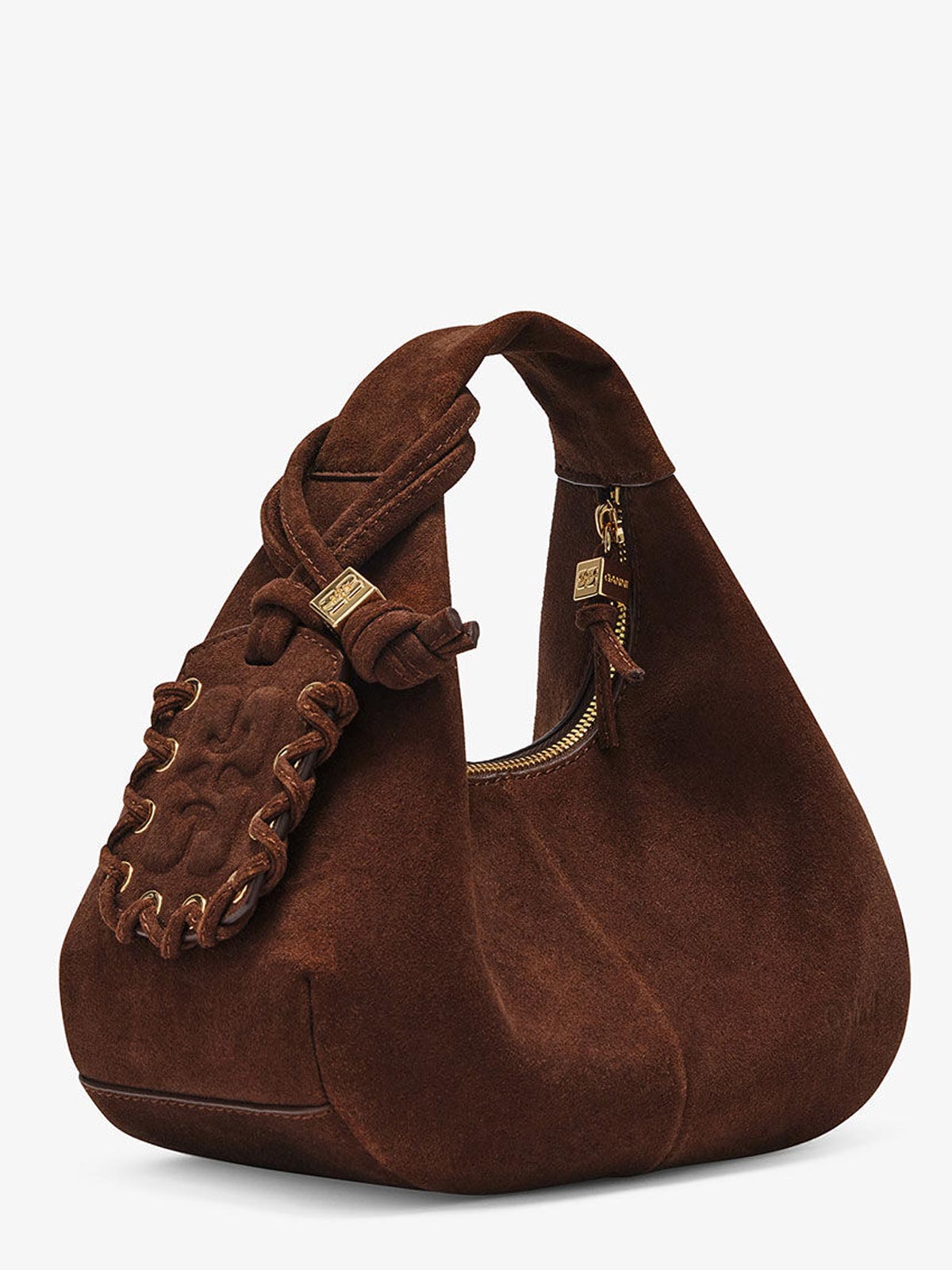 Hobo Mini Recycled Suede Pelinova GANNI