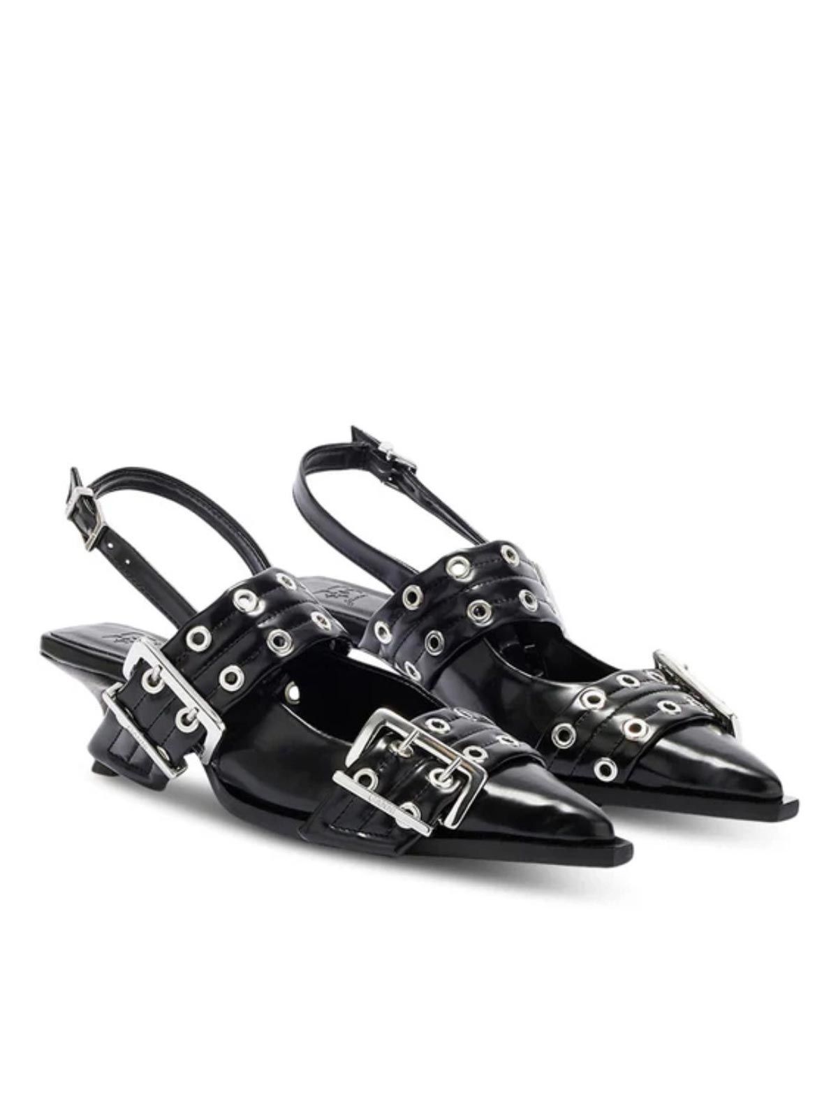 Feminine Buckle Kitten Heel Box Oleatex GANNI