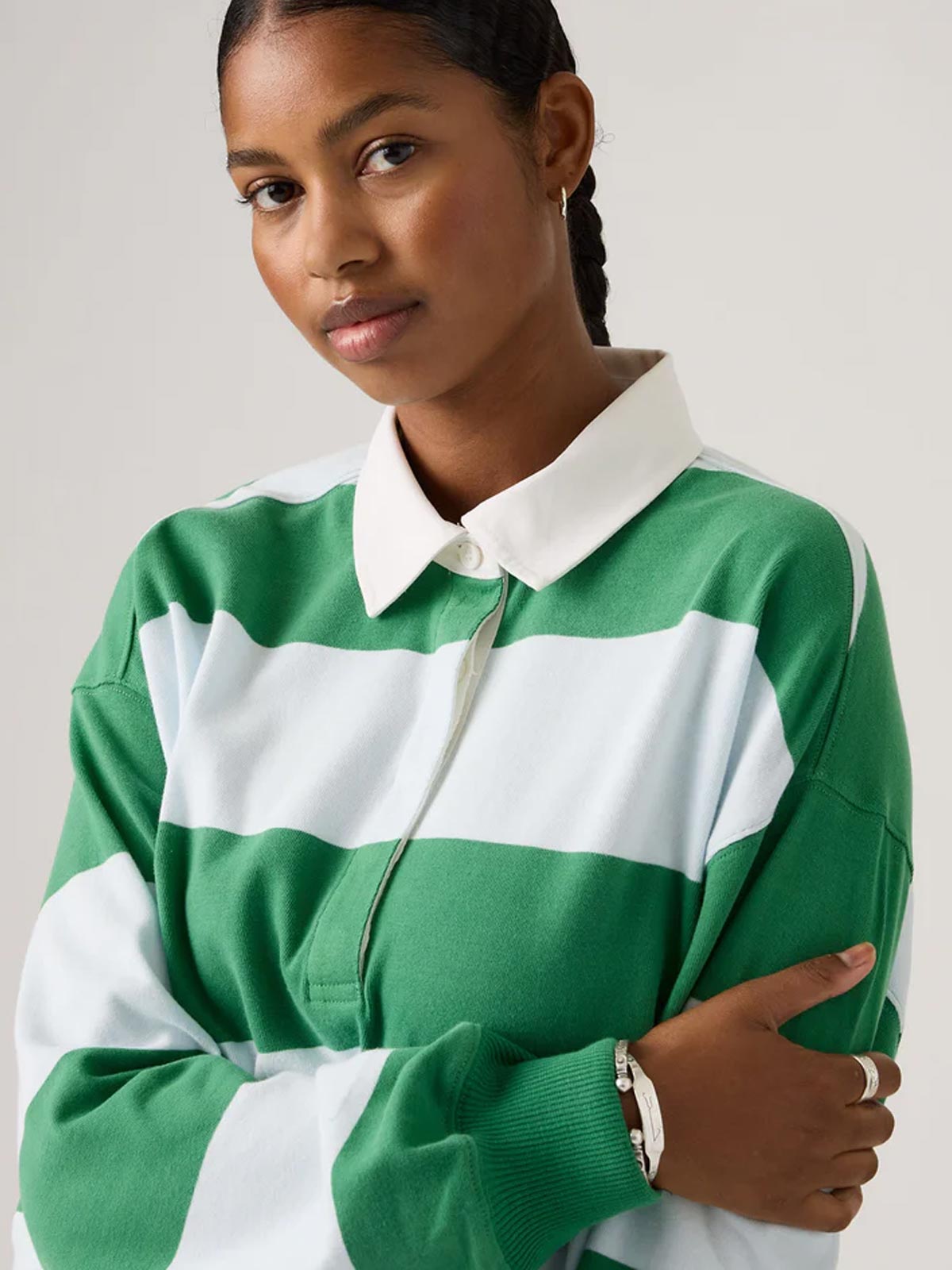 Maglia Reenie Rugby bianca/verde LEVI'S