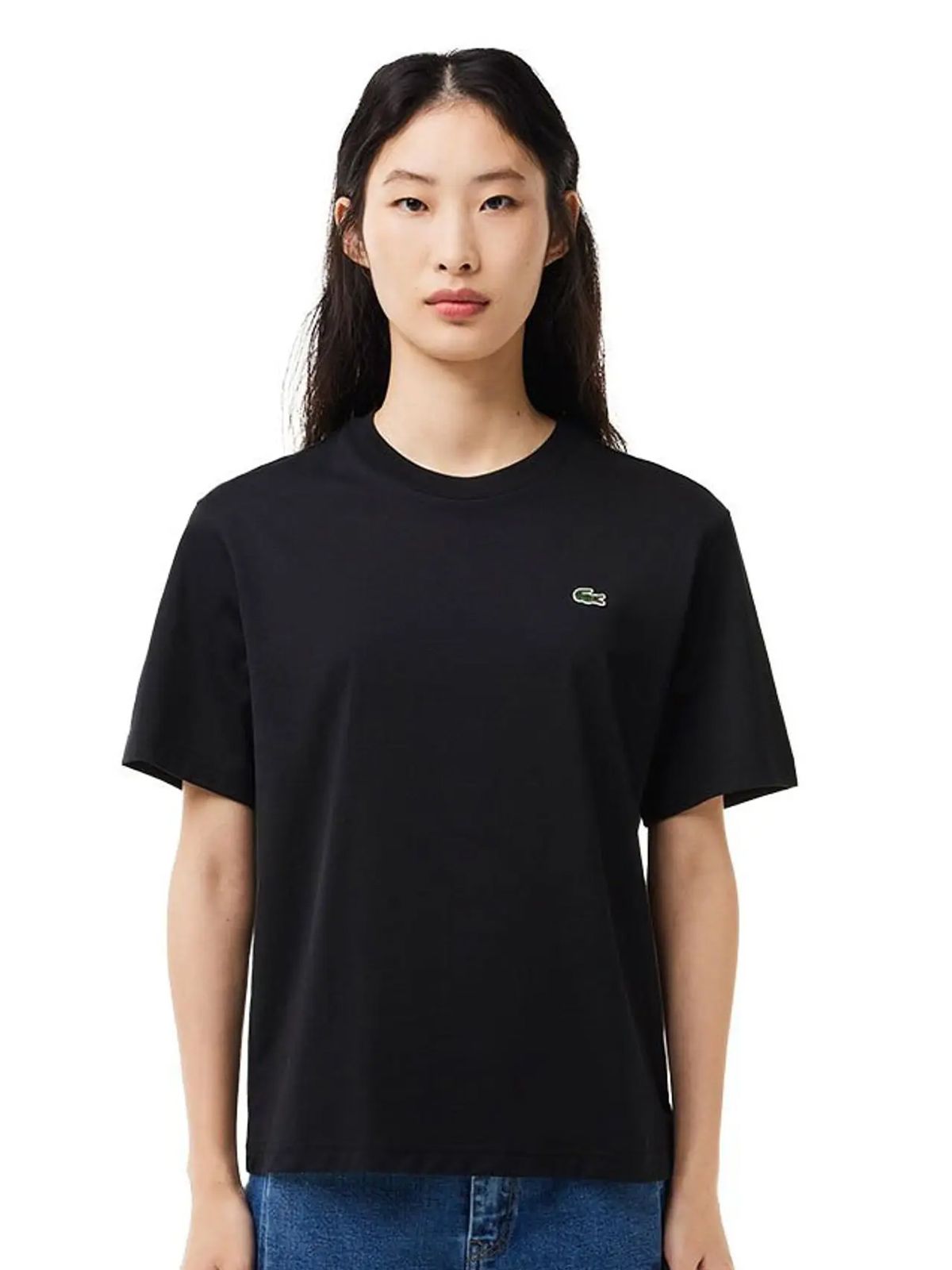 T-shirt nera LACOSTE