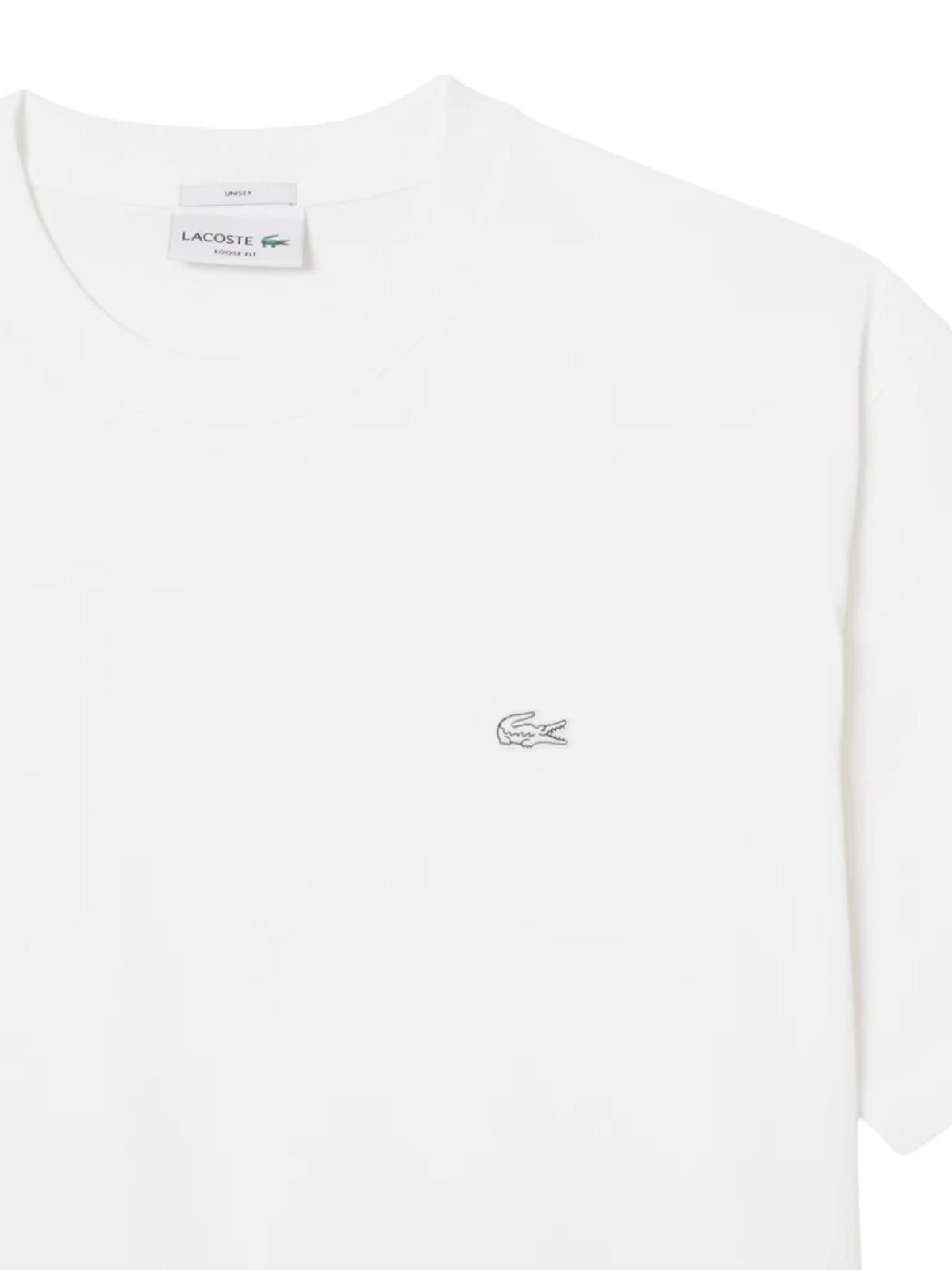 t-shirt bianco LACOSTE