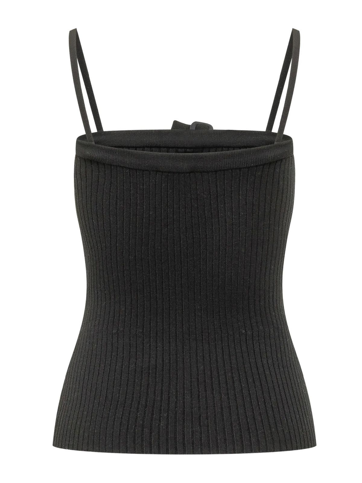 Top nero a coste COURREGES