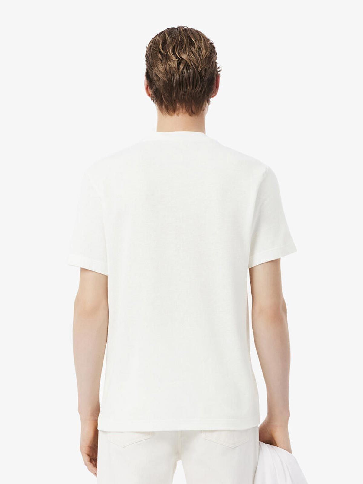 t-shirt bianco LACOSTE