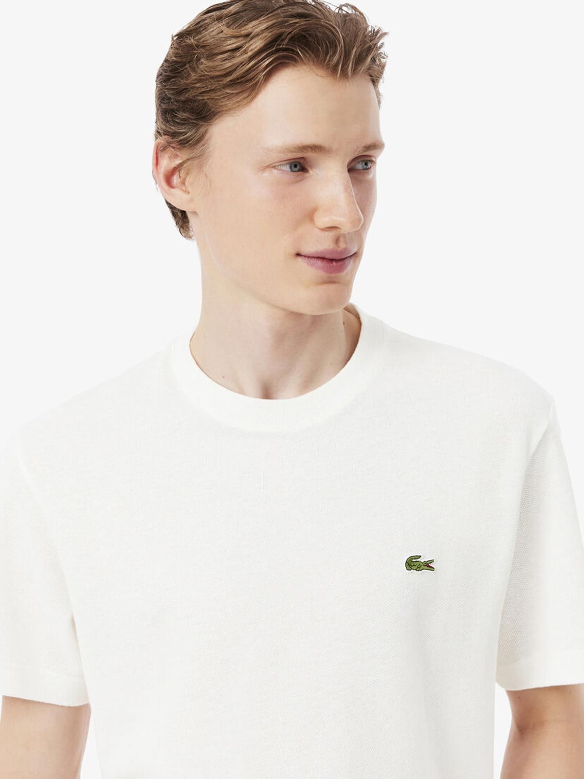 t-shirt bianco LACOSTE