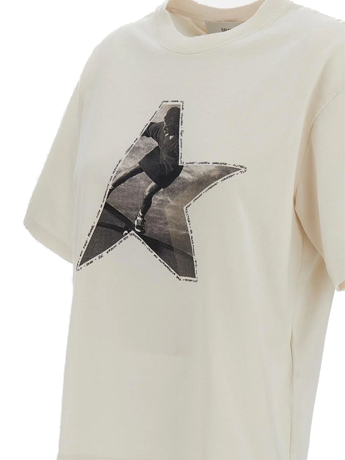 journey boxy t-shirt bianca GOLDEN GOOSE