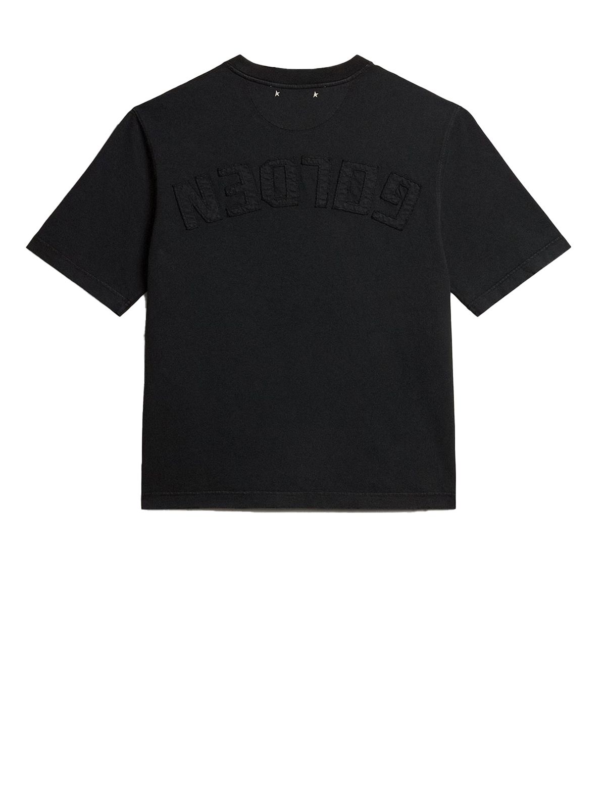 relaxed fit t-shirt logo patch nera GOLDEN GOOSE