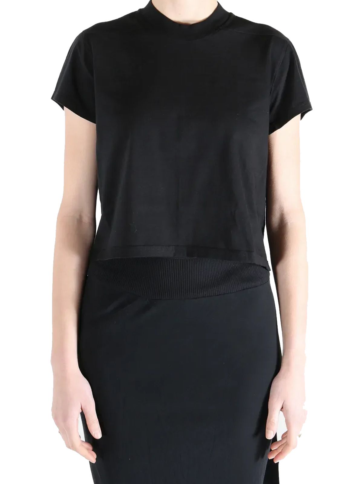 cropped small level tee nero DRKSHDW