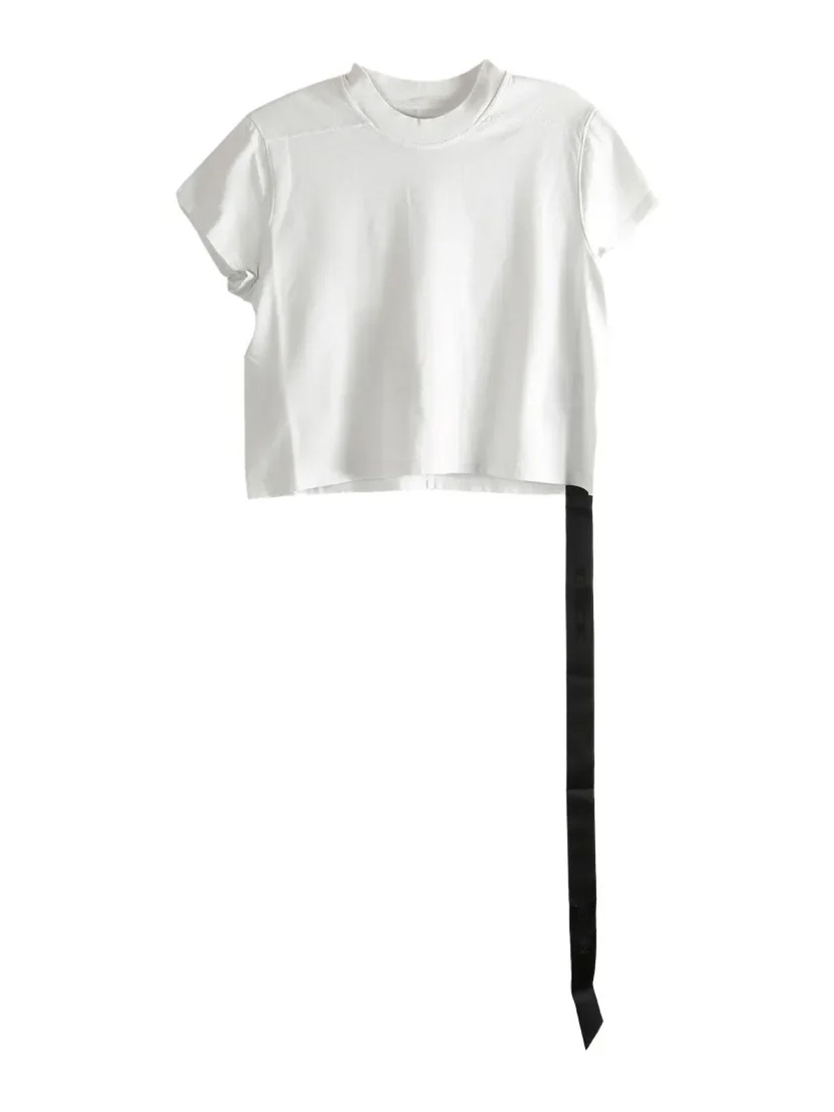 cropped small level tee white
