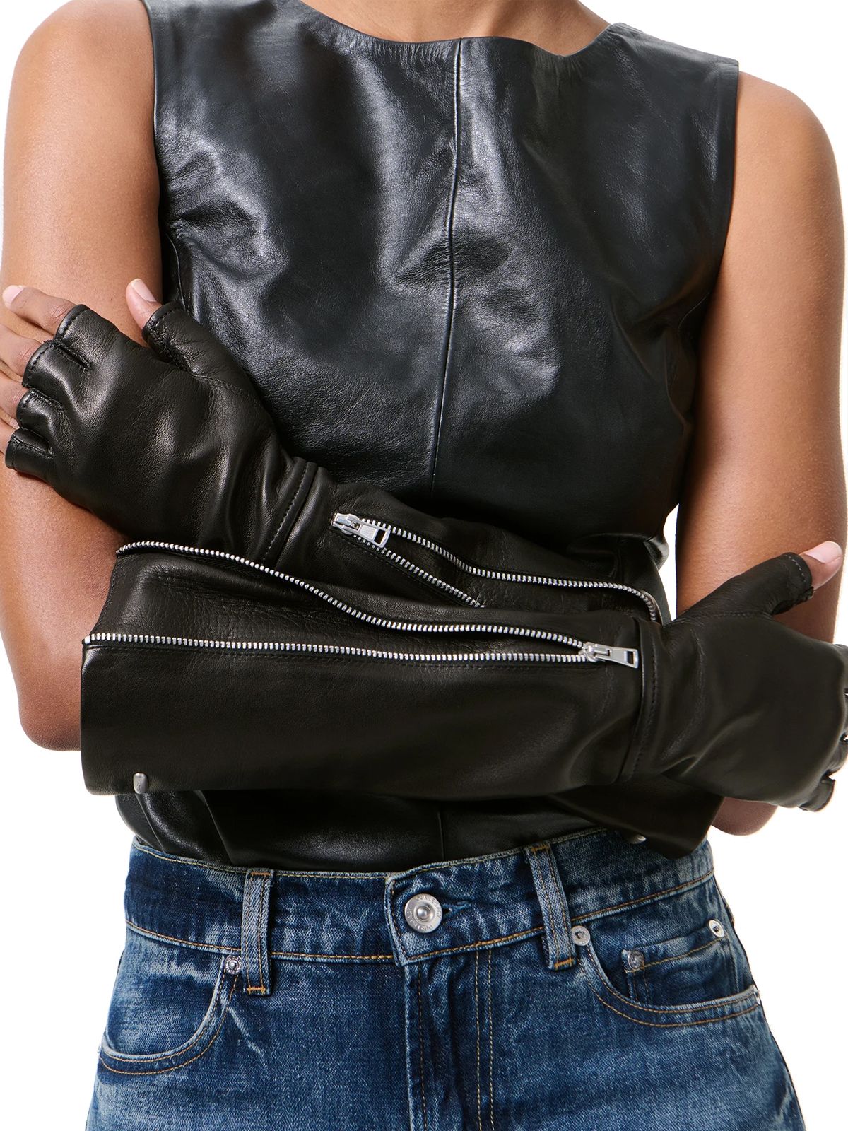 zipped dining guanti neri OUR LEGACY