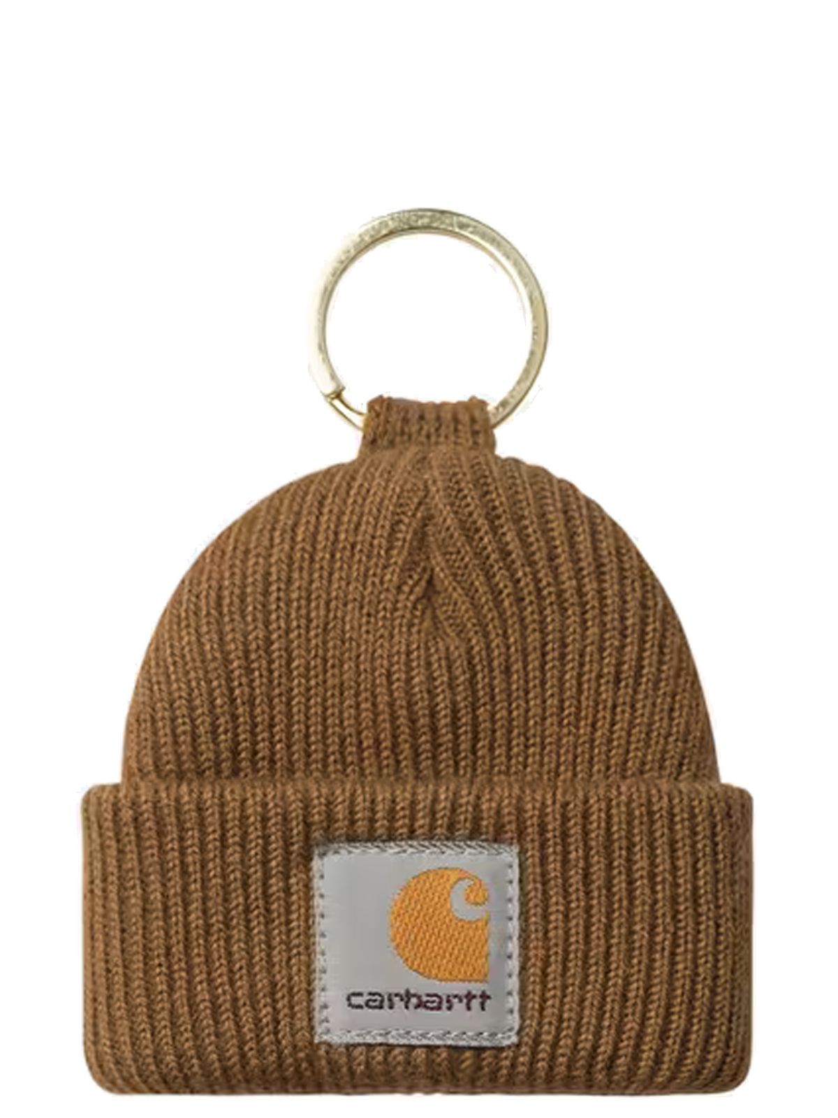 mini watch hat keychain marrone