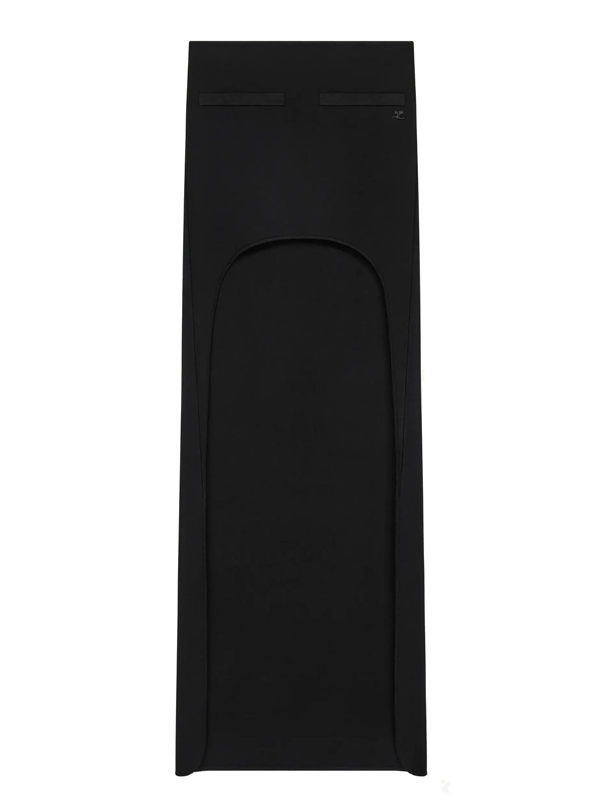 asymetrical knit skirt black