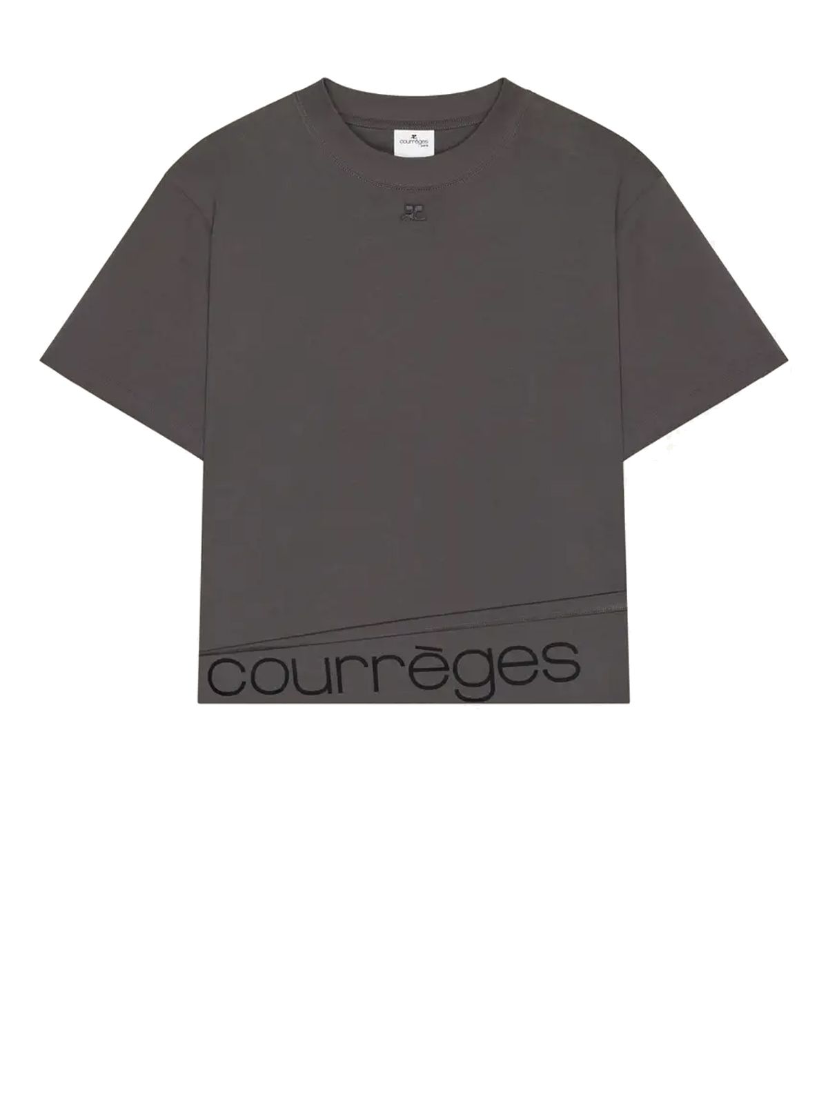 t-shirt twisted logo charcoal grey