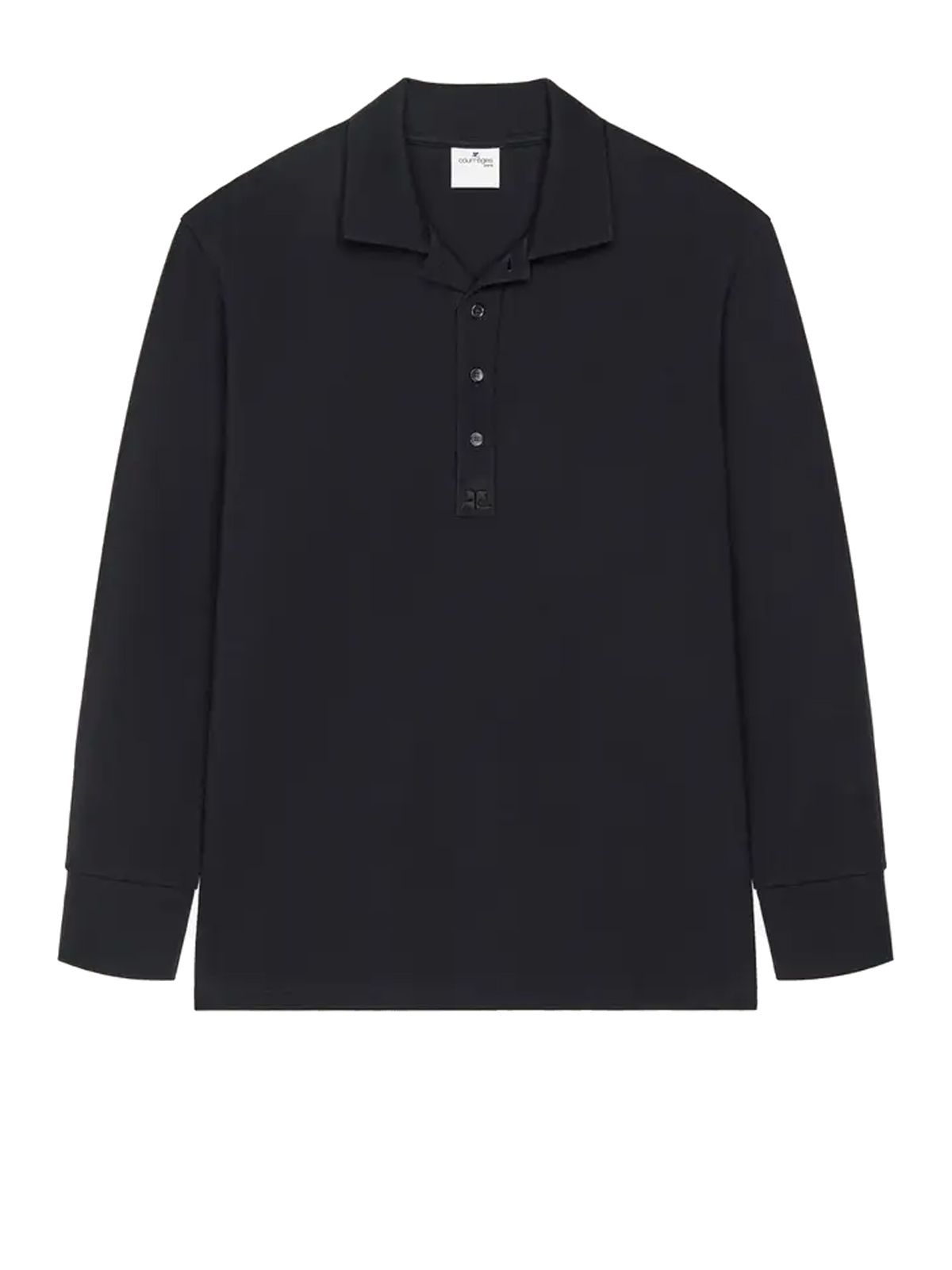 polo oversized long sleeves black