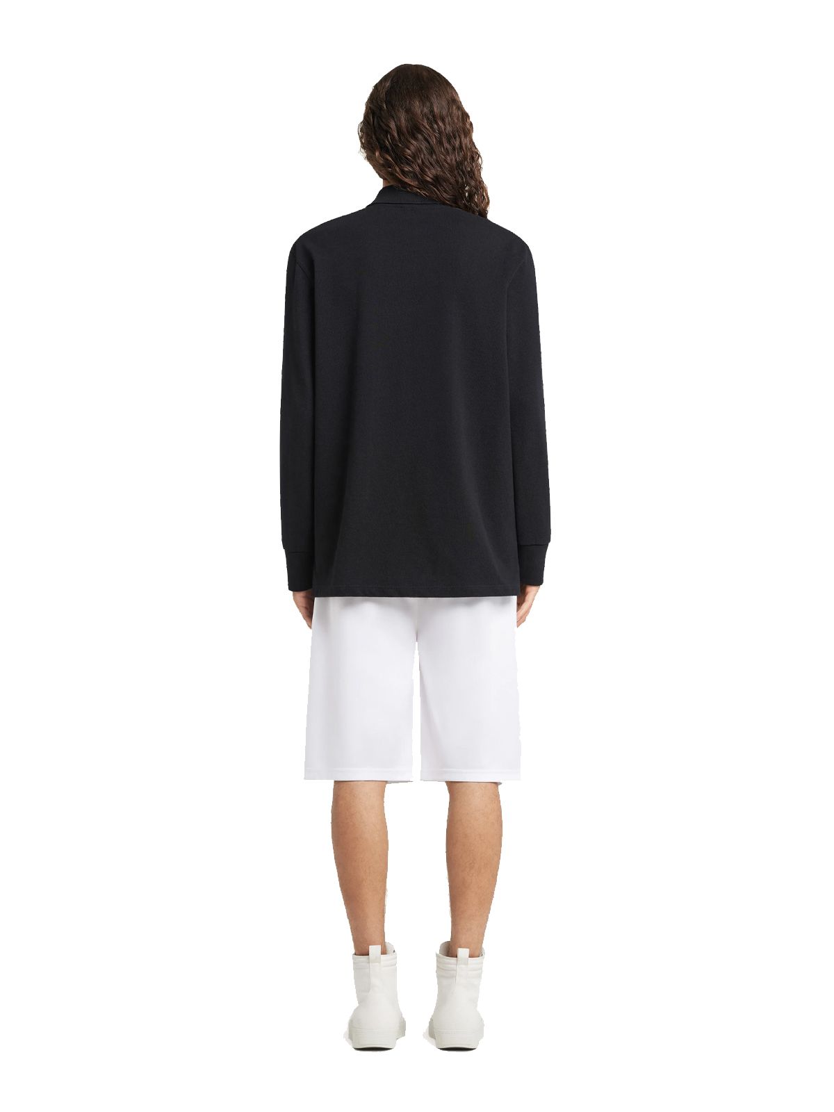 polo oversized long sleeves black COURREGES