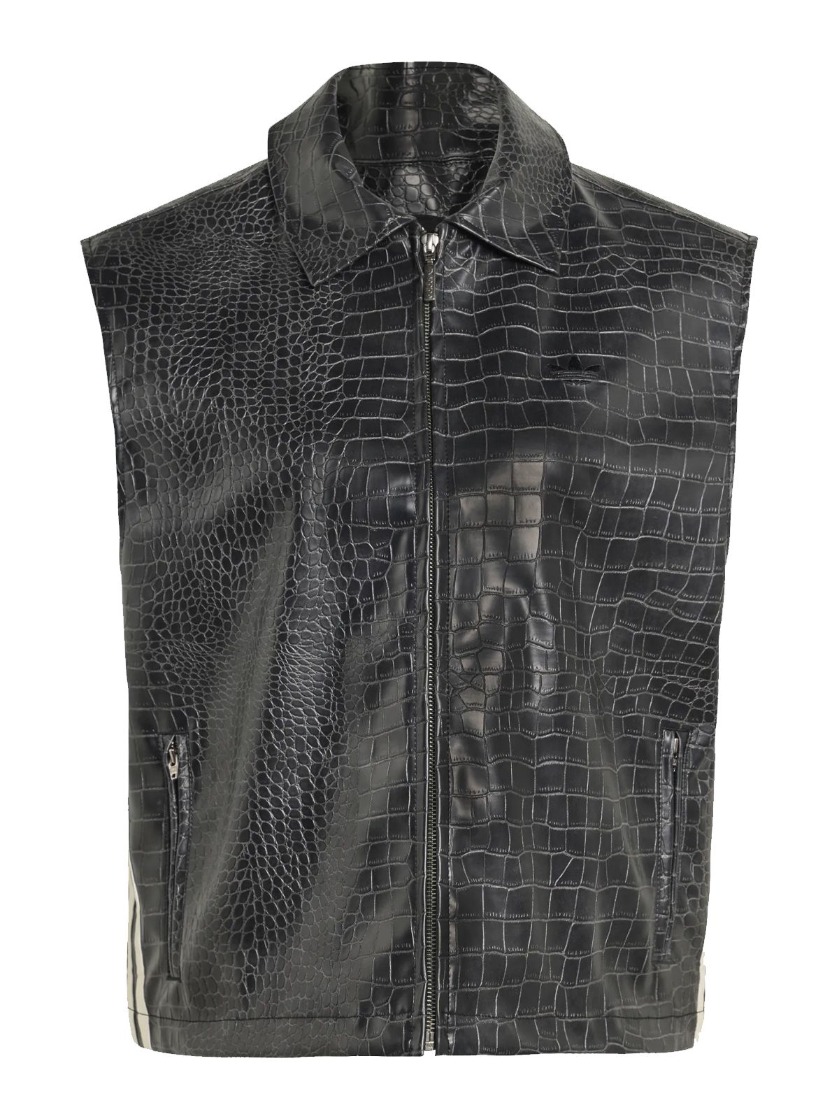 leather vest black