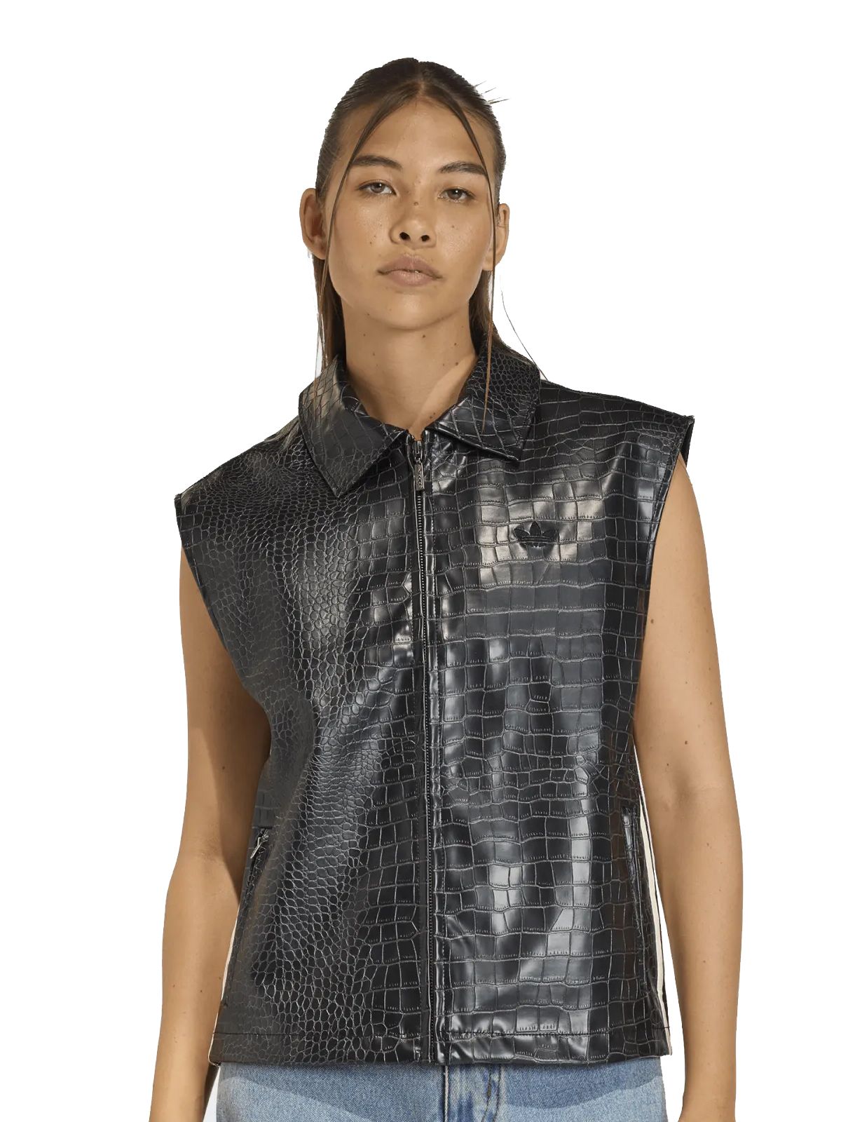 leather vest black ADIDAS ORIGINALS