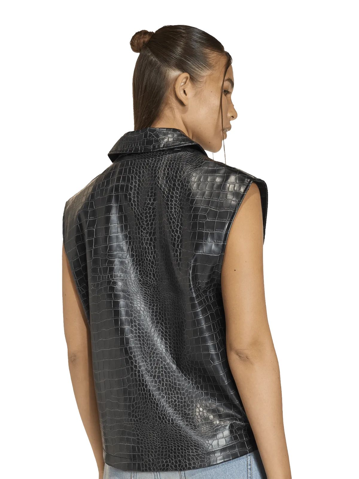 leather vest black ADIDAS ORIGINALS