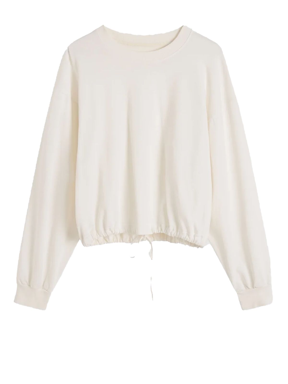long sleeve top cream