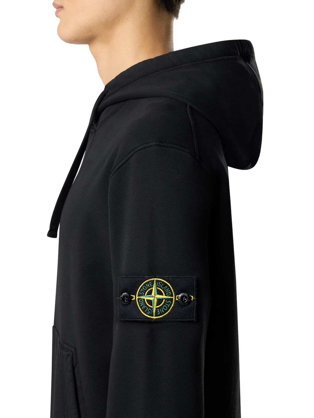 hoodie sweater black STONE ISLAND