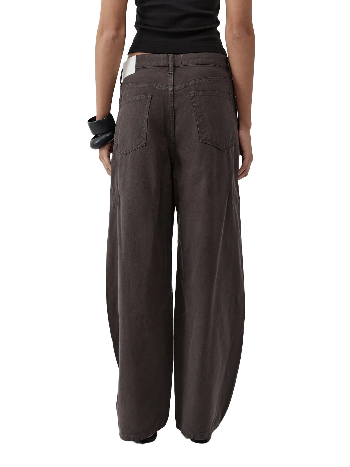 canvas mid rise barrel jeans grey ST. AGNI