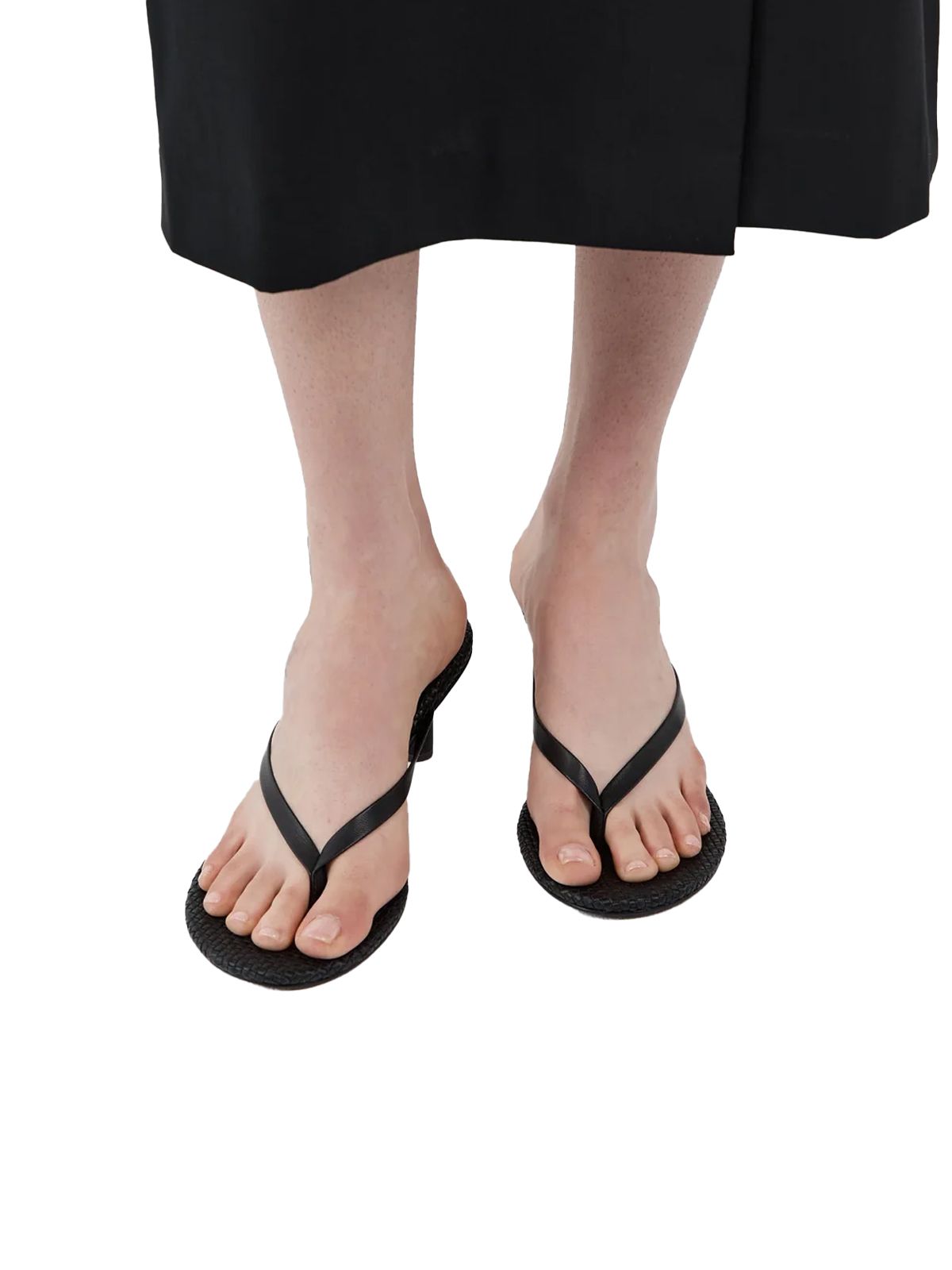 woven thong heel black ST. AGNI