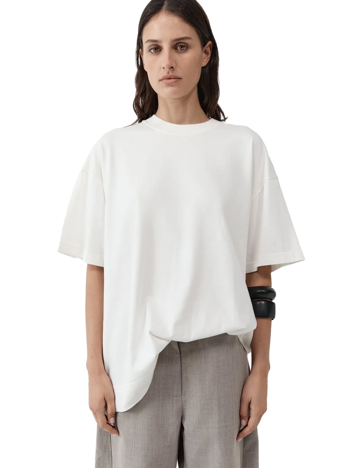 homme tee cream ST. AGNI