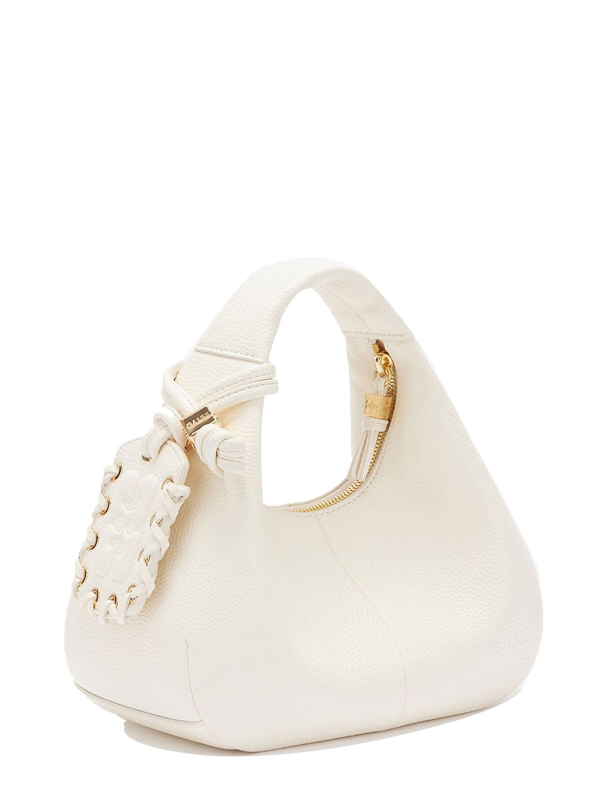 Hobo Mini Grained White cream GANNI