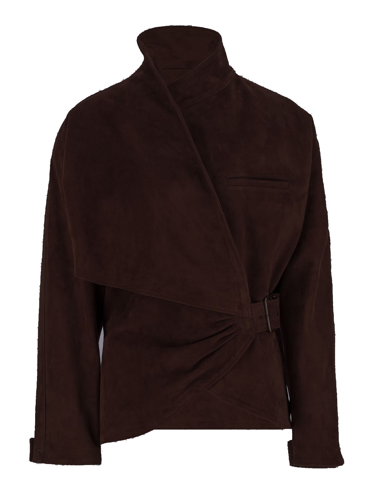 cindy suede contour giacca marrone