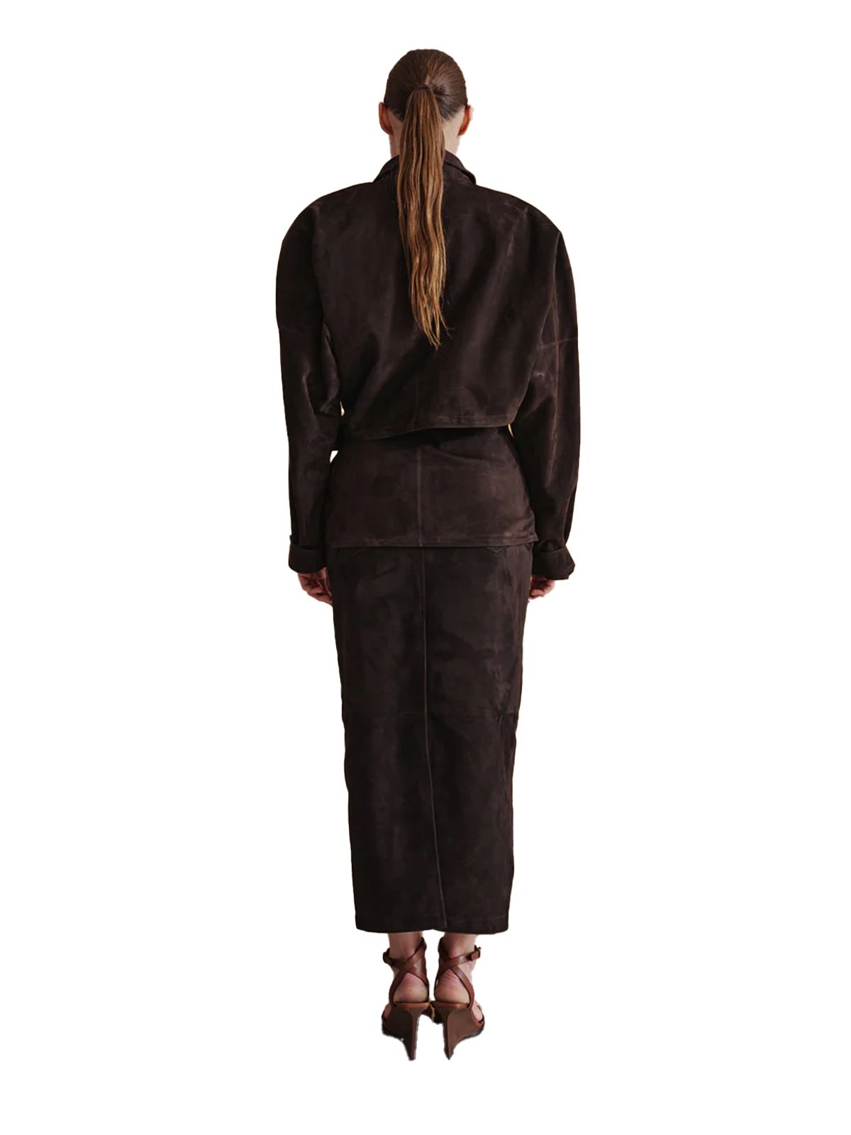 cindy suede contour giacca marrone DARKPARK