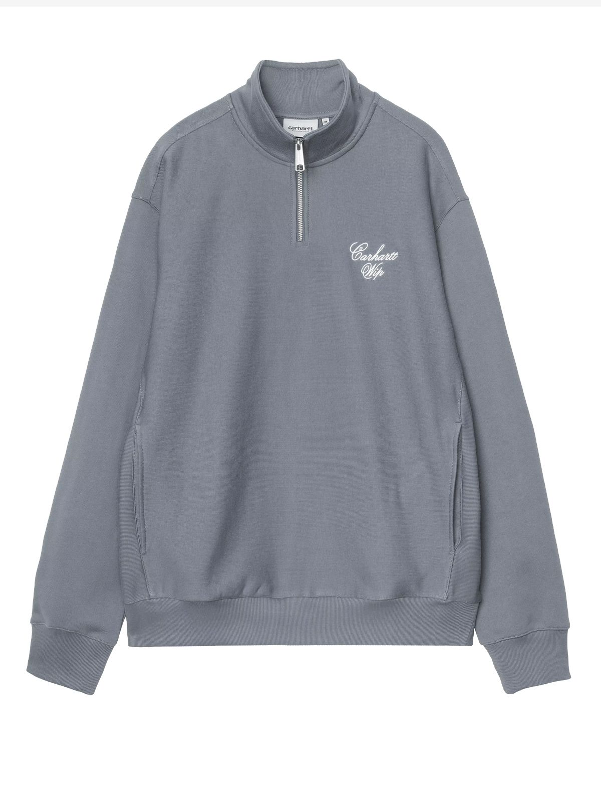 langhand half zip sweat blu 