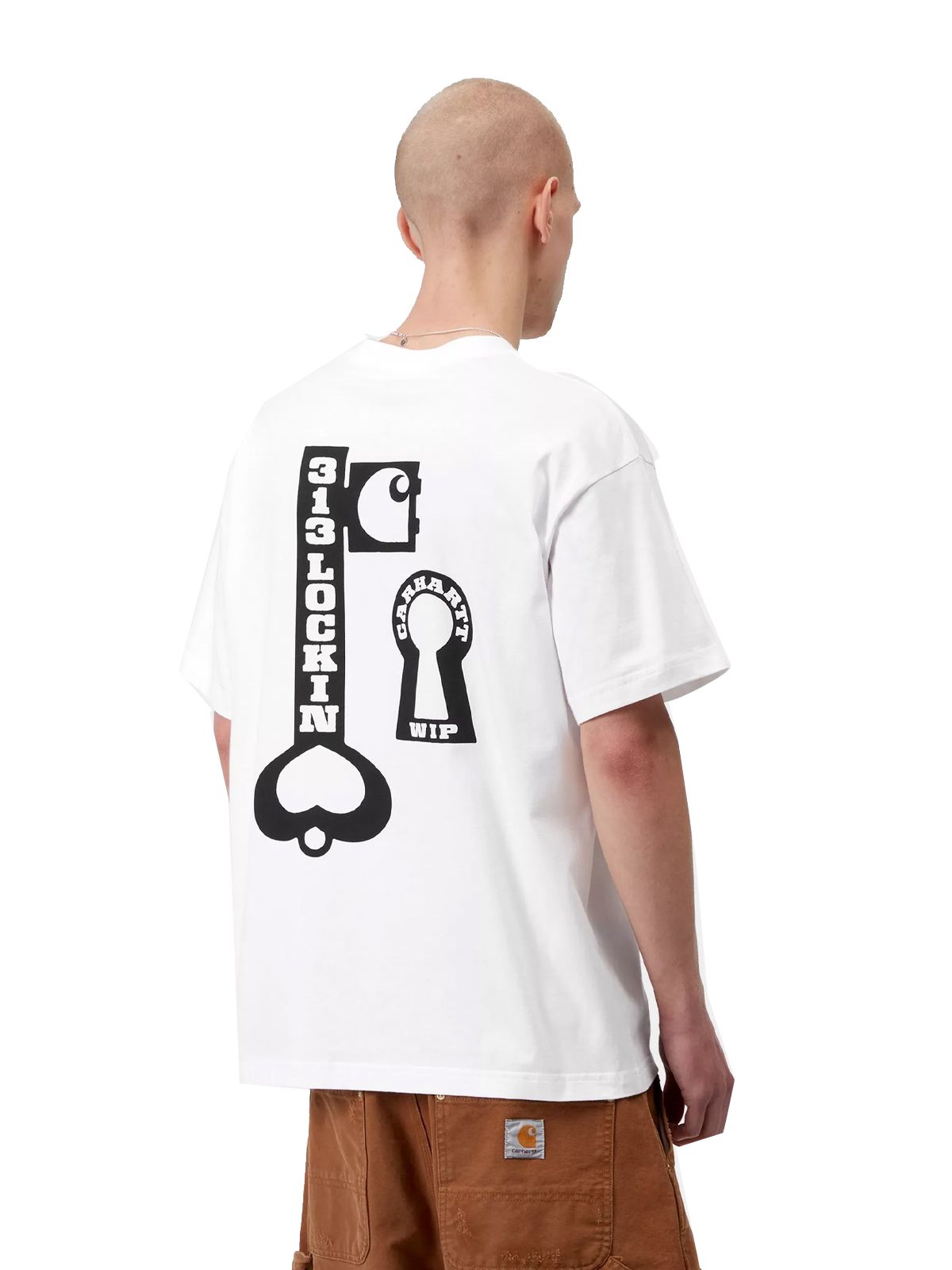 locked t-shirt bianca  CARHARTT WIP
