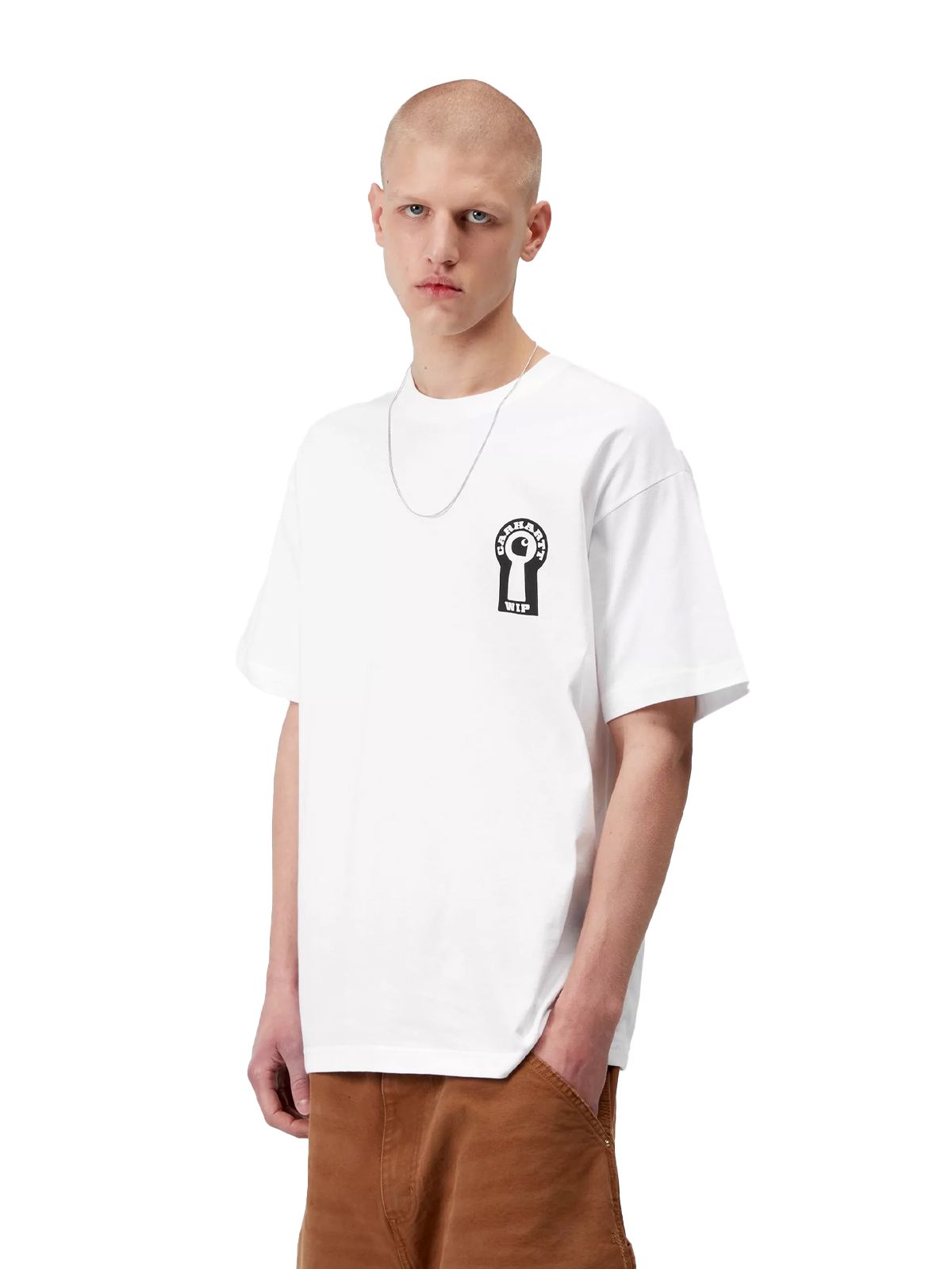 locked t-shirt bianca  CARHARTT WIP