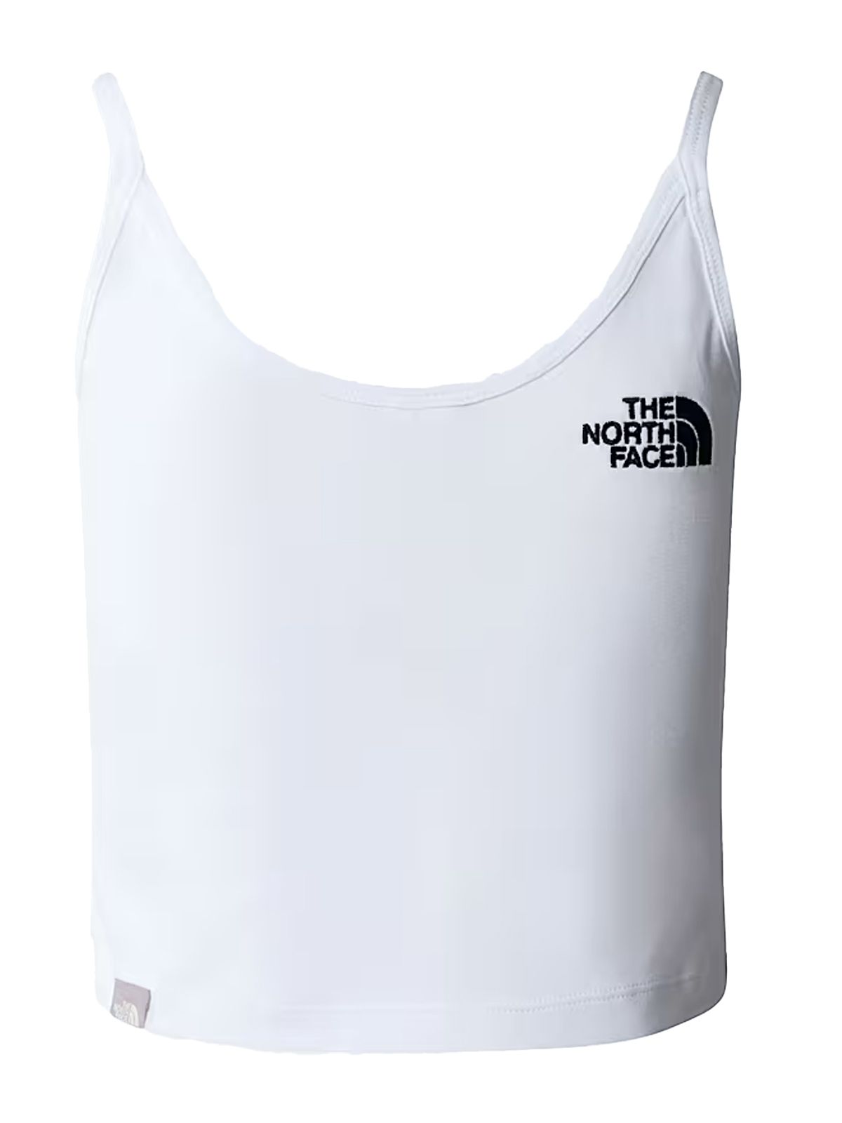 slim crop tank white