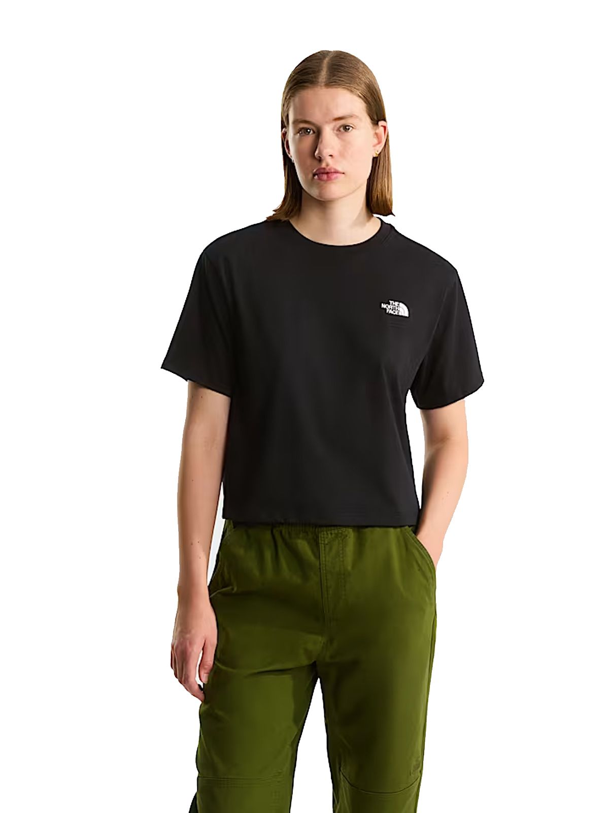 evolution simple dome crop rlx tee black THE NORTH FACE