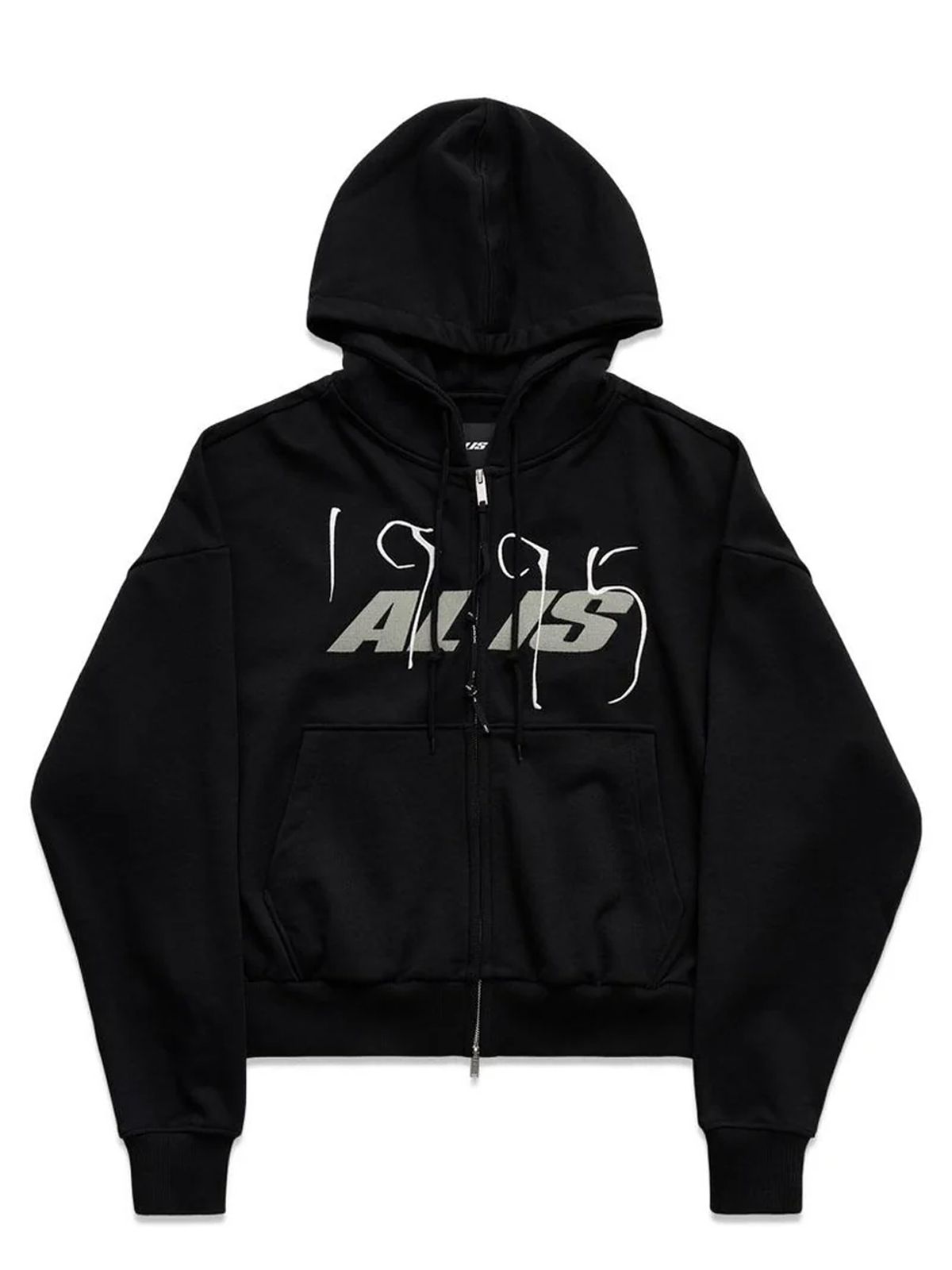 shen cropped hoodie nero