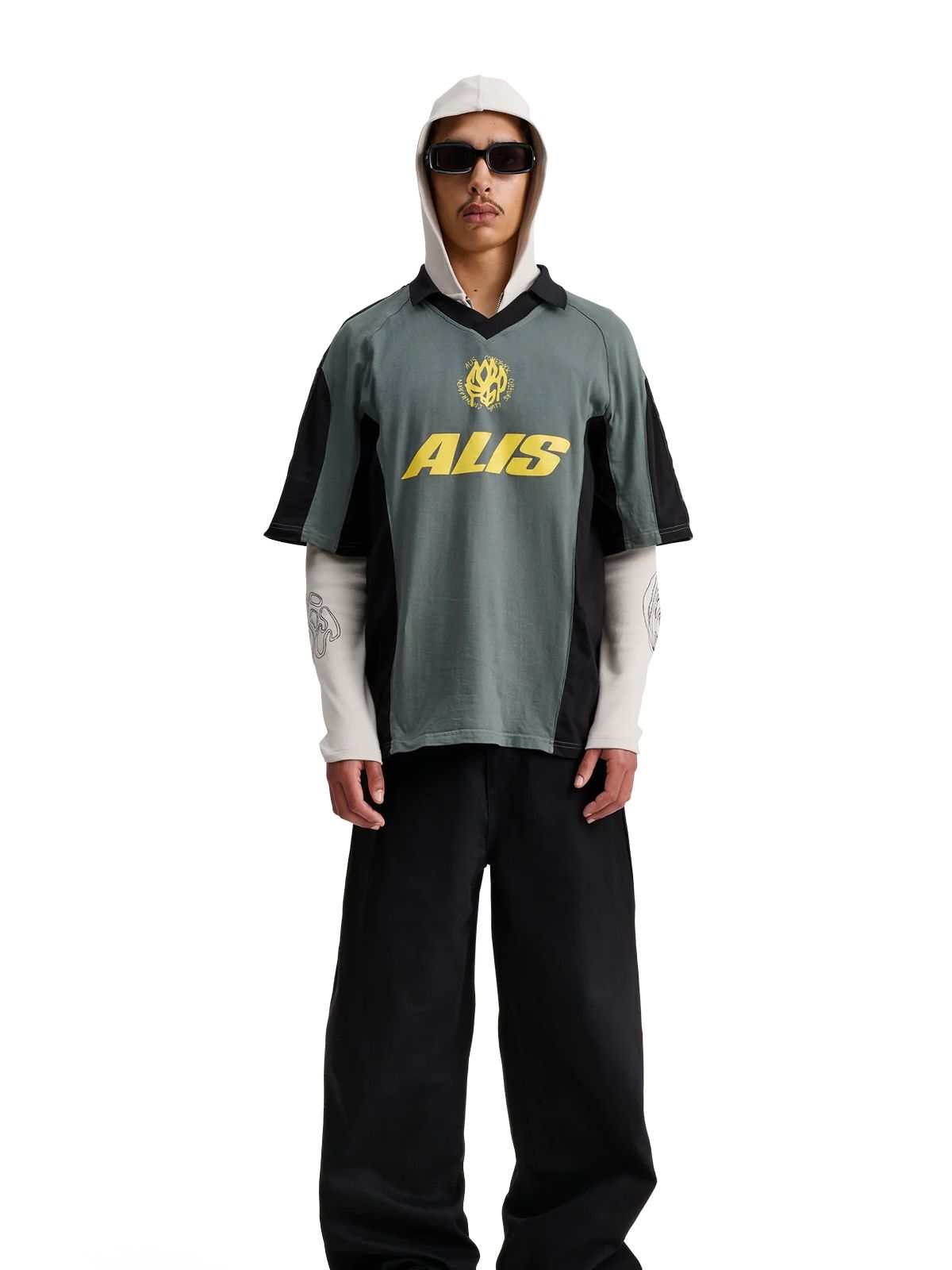 alain polo graphic black grey  ALIS