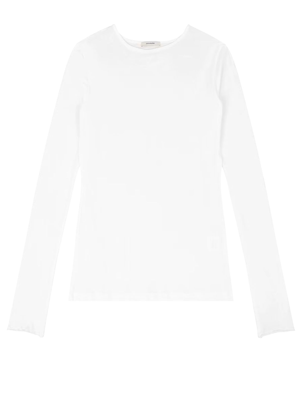 sheer long sleeve white 