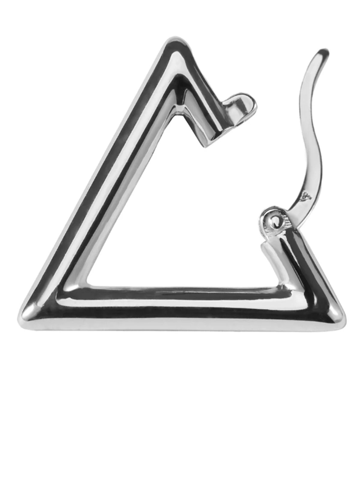 Silver triangle earrings