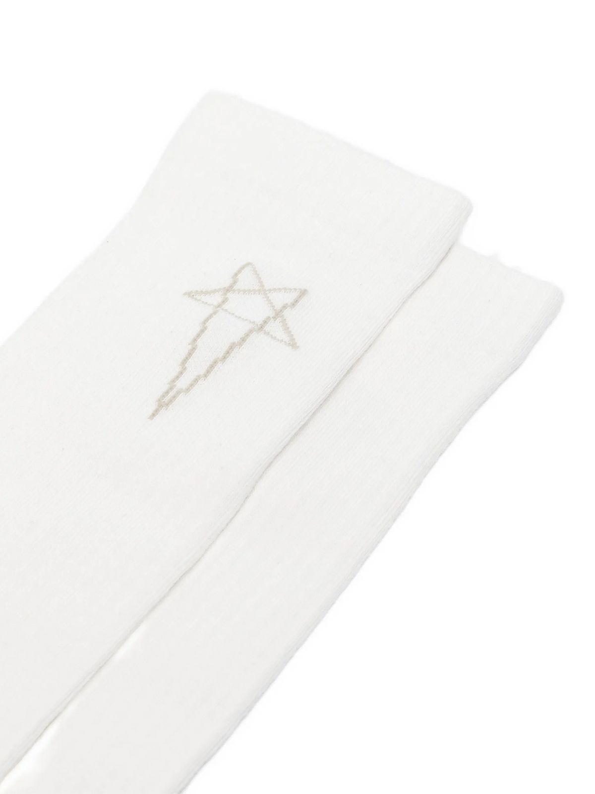 pentagram knee high socks white  DRKSHDW