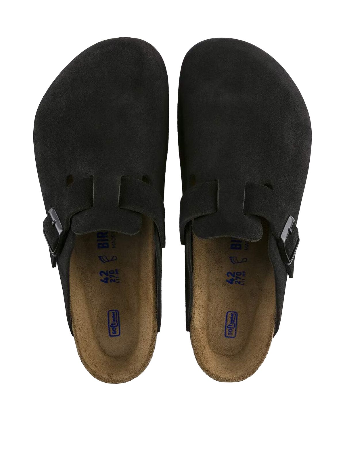 sabot boston in pelle naturale 059463 nero sabot - uomo BIRKENSTOCK