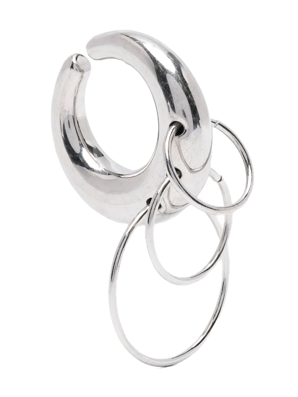 pierced circle cuffs argento 