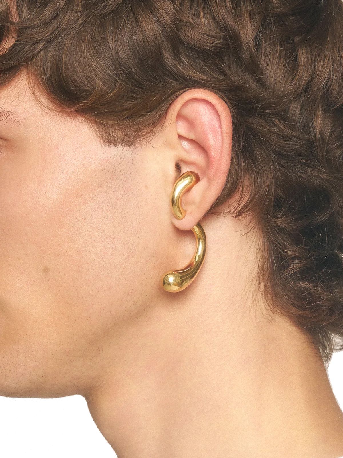 p earrings small gold  PANCONESI
