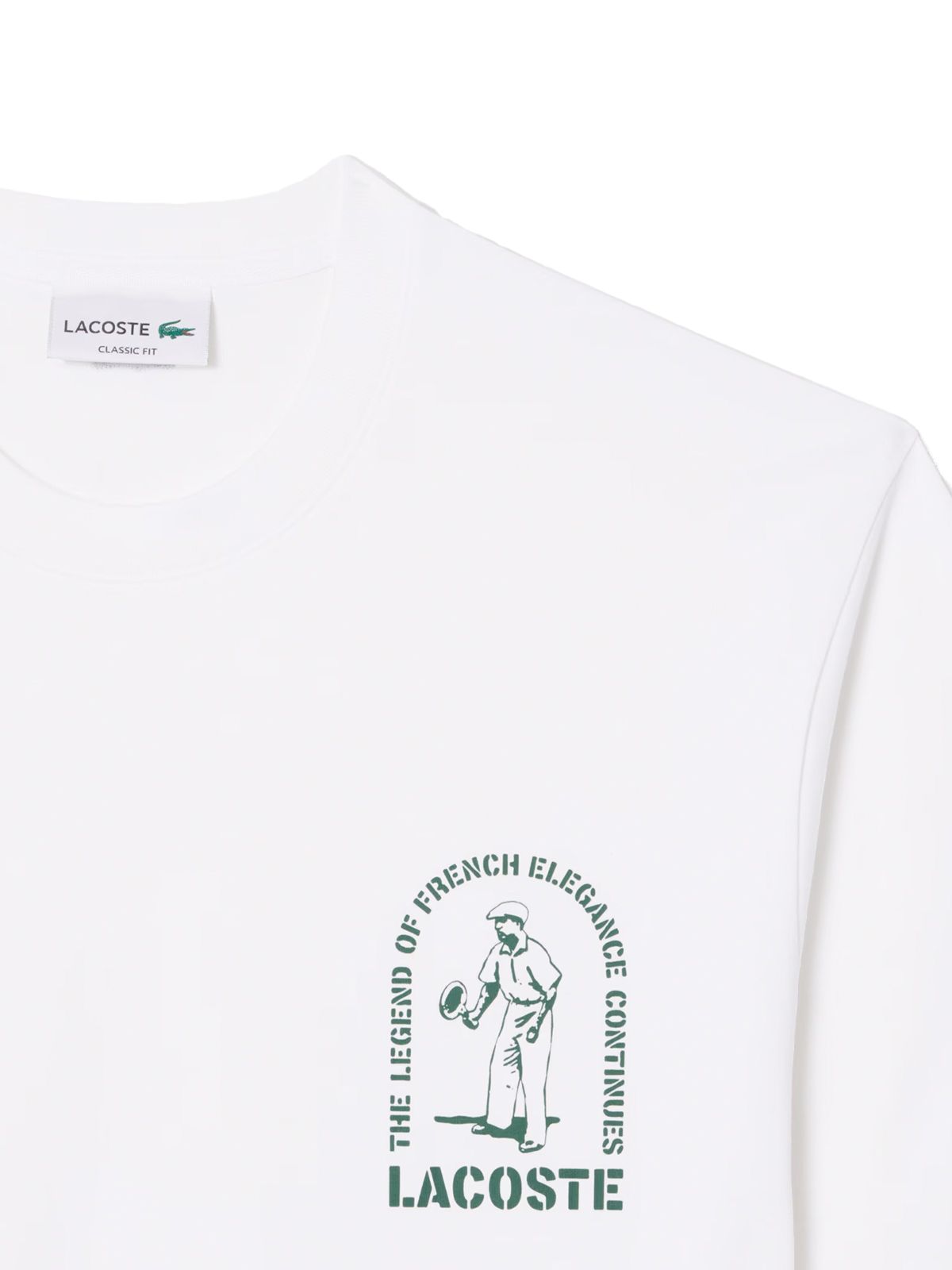 t-shirt bianca LACOSTE
