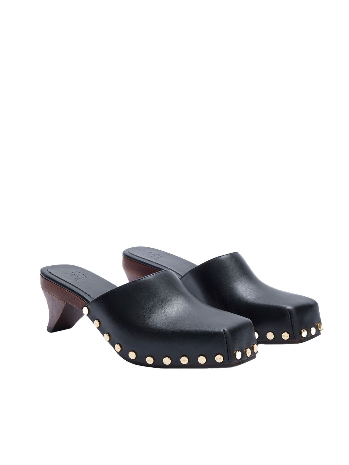 June Sabot Mule Veg Smooth black  GANNI